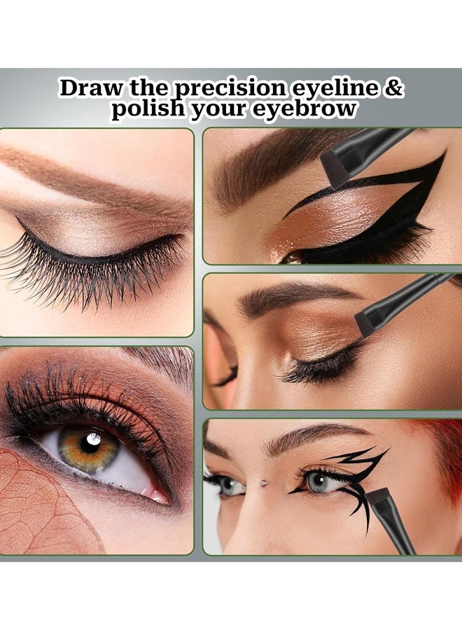 5 Pack Slanted Eyebrow Brush Eyeliner Brushes Angled Makeup Brush Fine Angled Eyebrow Concealer Brushes Ultra Thin Slanted Flat Angle Eye Makeup Brushes For Precision Makeup Application - Image 4